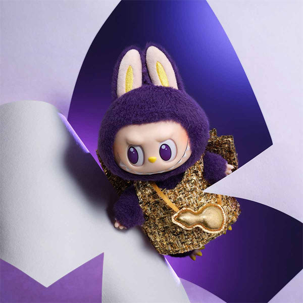 Pop Mart x THE MONSTERS: Labubu Wearing PRONOUNCE Fashion Label "Wings Of Fortune" Plush Doll Pendant (1pc)