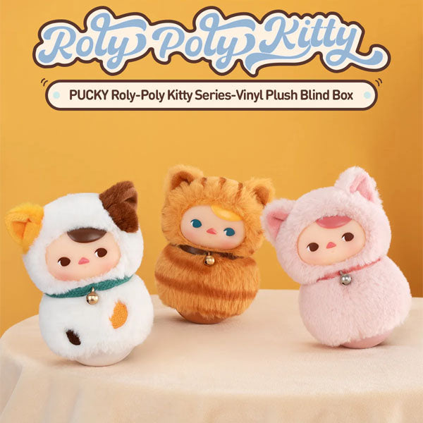 Pop Mart x PUCKY: Roly-Poly Kitty Series Vinyl Plush Blind Box (1pc)