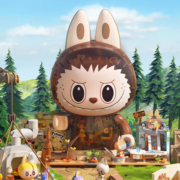 Pop Mart x THE MONSTERS: Labubu Forest Secret Base Tree House Building Block Set - Playful Home (497pc)