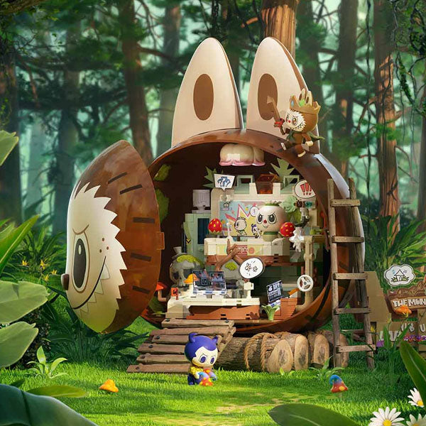 Pop Mart x THE MONSTERS: Labubu Forest Secret Base Tree House Building Block Set - Playful Home (497pc)