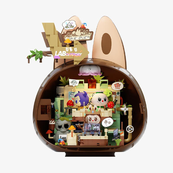 Pop Mart x THE MONSTERS: Labubu Forest Secret Base Tree House Building Block Set - Playful Home (497pc)